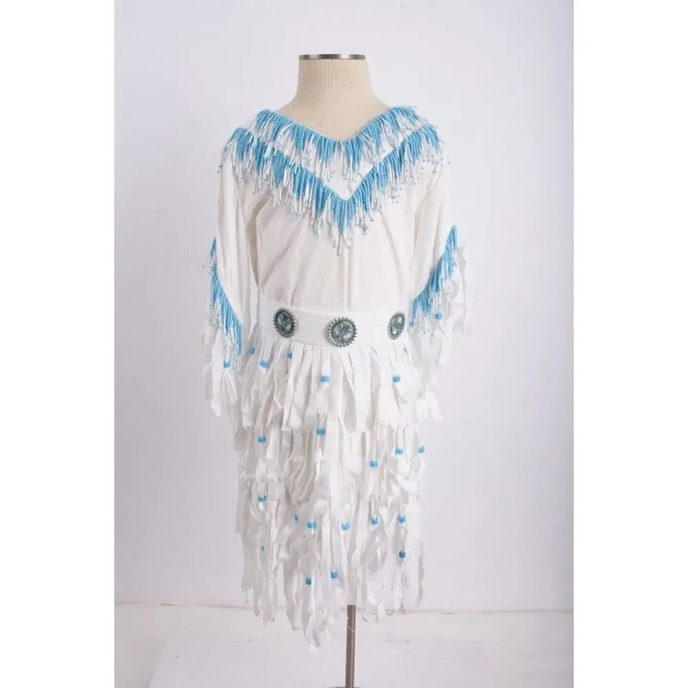 Chasing Fireflies Kids Indian Halloween Costume Dress Native American Size 6 New